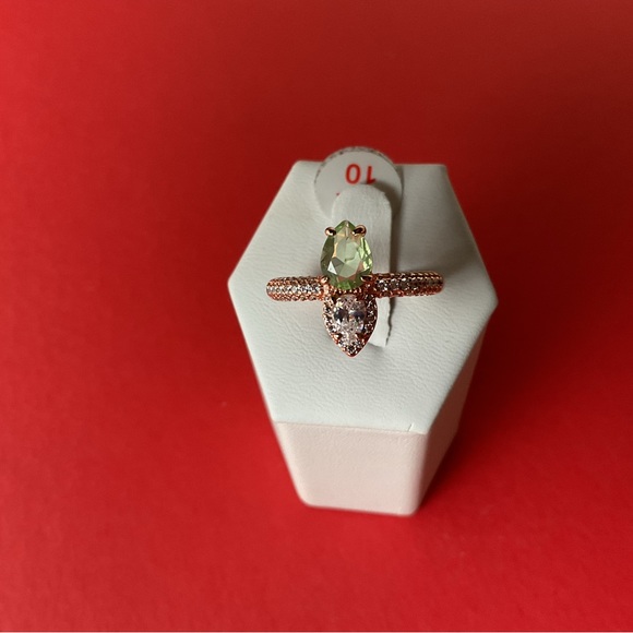 Bomb Party RBP3848 “Wings of an Angel” LC Quartz on Rose Gold Size 10 Ring NWT - Picture 1 of 4
